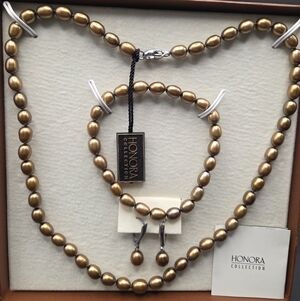 Honora Pearl 3 Piece Jewelry Set